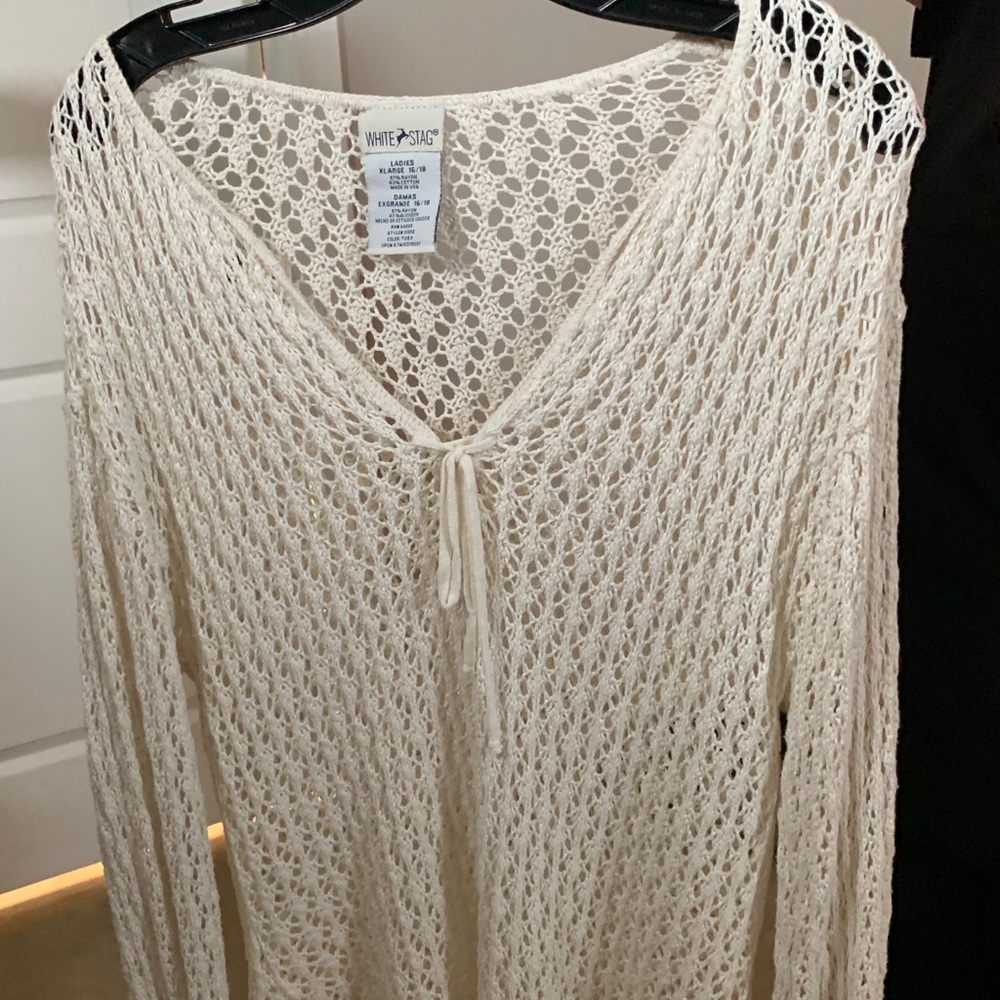Cream Crochet Top